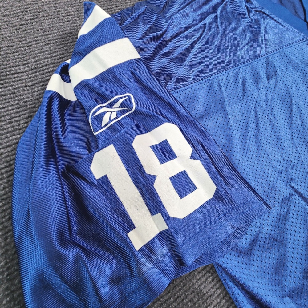 Reebok NFL Indianapolis Colts Peyton Manning Jersey Mens 2XL Blue V-Neck Sports - Picture 4 of 15